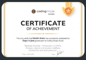 OOPS in Java Certification