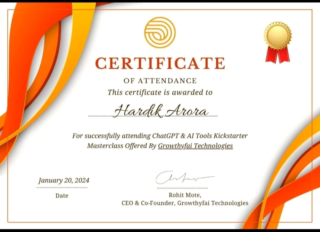 ChatGPT & AI Tools Masterclass Completion