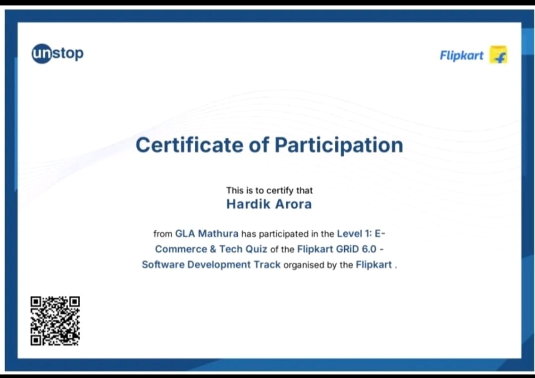 Flipkart Grid 6.0 - Level 1 Completion