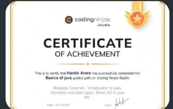 Java Basics Certification