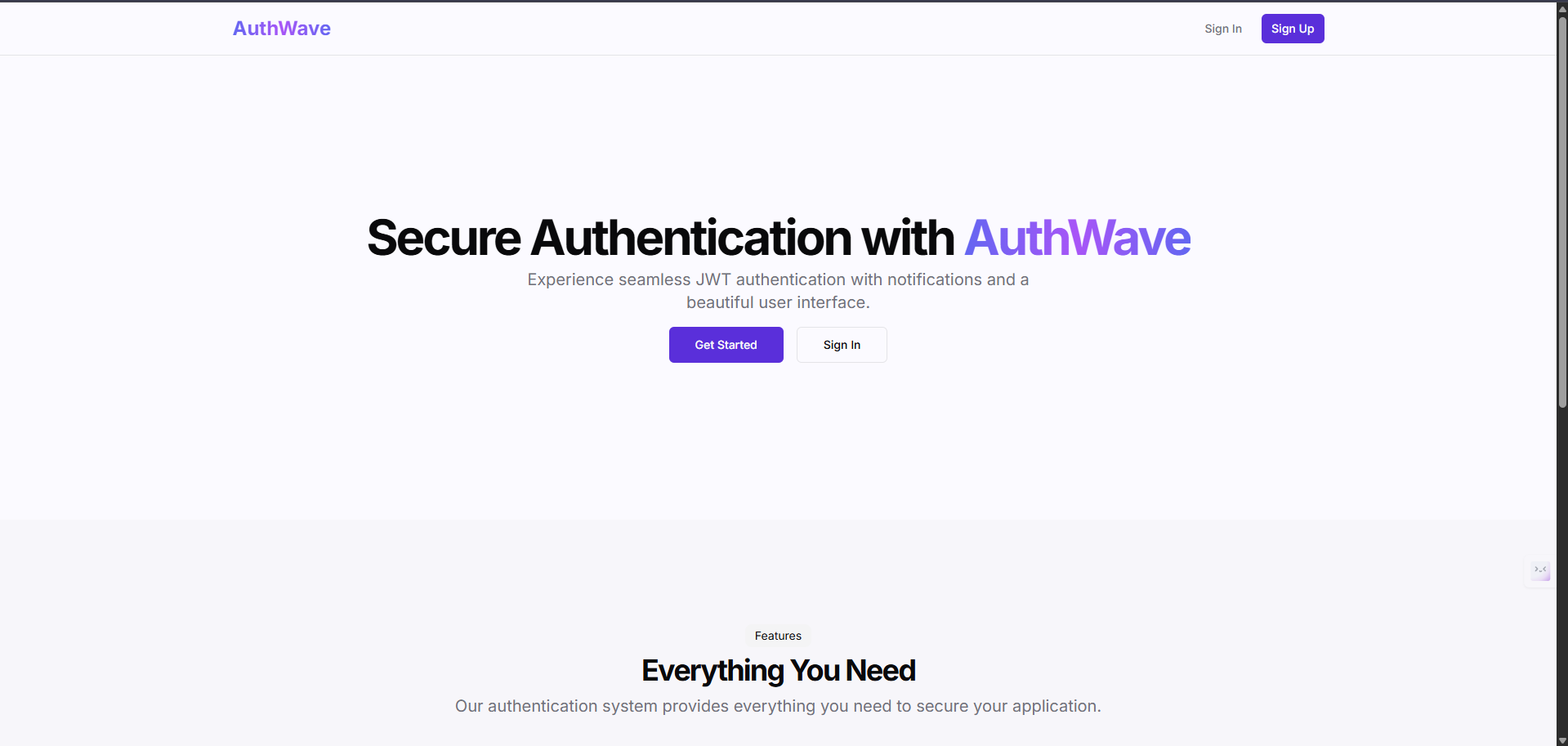 Auth-Wave-Notify Web App